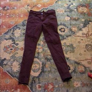 American Eagle Maroon skinny pants size 4